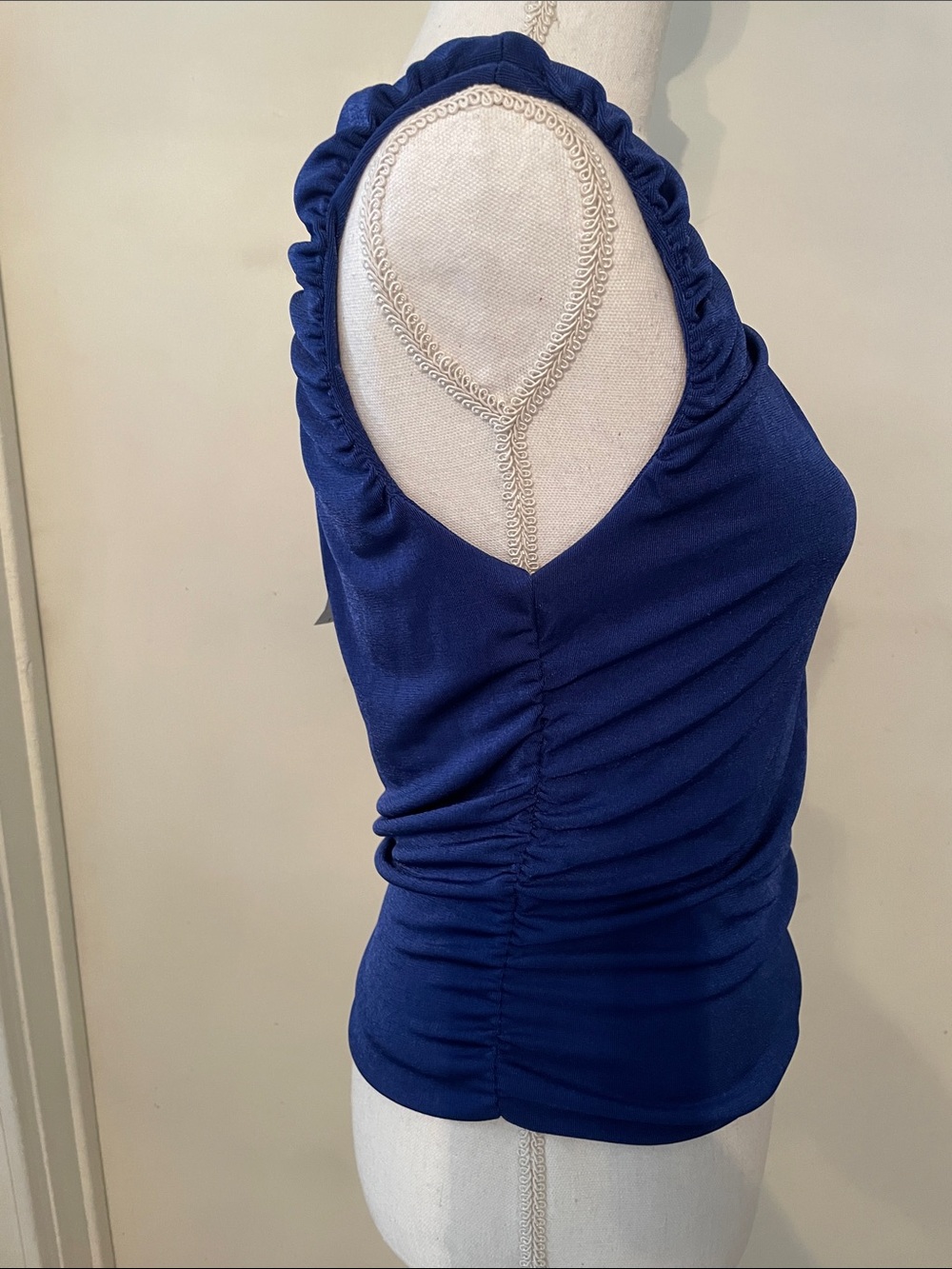 “Mm,mm,mm” One-Shoulder Ruched Top in Royal Blue! - Picture 4 of 6